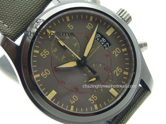 MIROTIME 0512 SunProtective Pilot Top Gun Miramar IWC388002 V6 1:1 Best Edition Ceramic Case On Nylon Strap A 7325